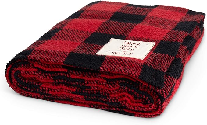 Cozy Together Family Red Plaid Mega Blanket