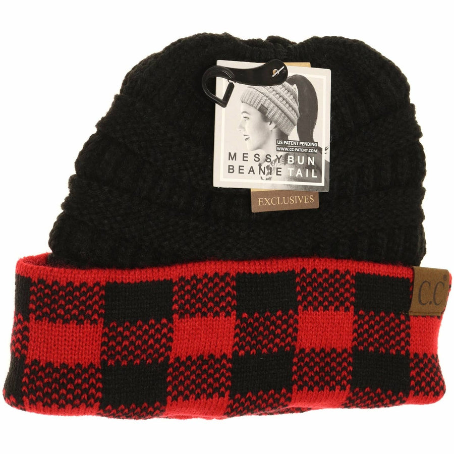 Buffalo Check Beanie Tail