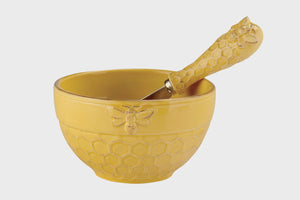 Bee Honeycomb Bowl & Spreader