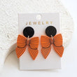 Load image into Gallery viewer, Orange &amp; Black Acrylic Bows
