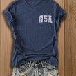 Load image into Gallery viewer, USA Floral Double-Sided Tee

