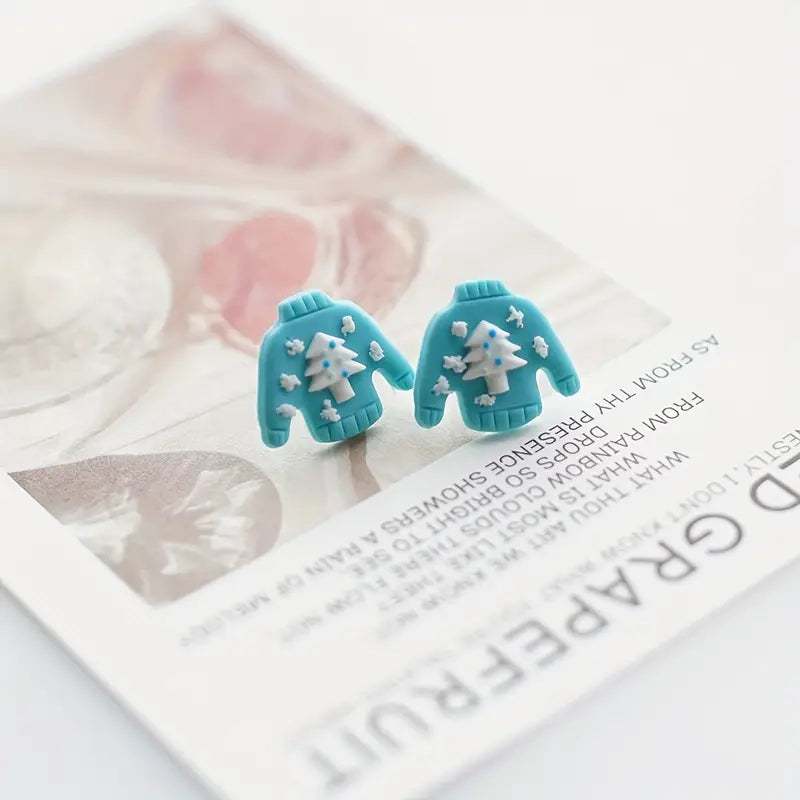 Christmas Clay Studs