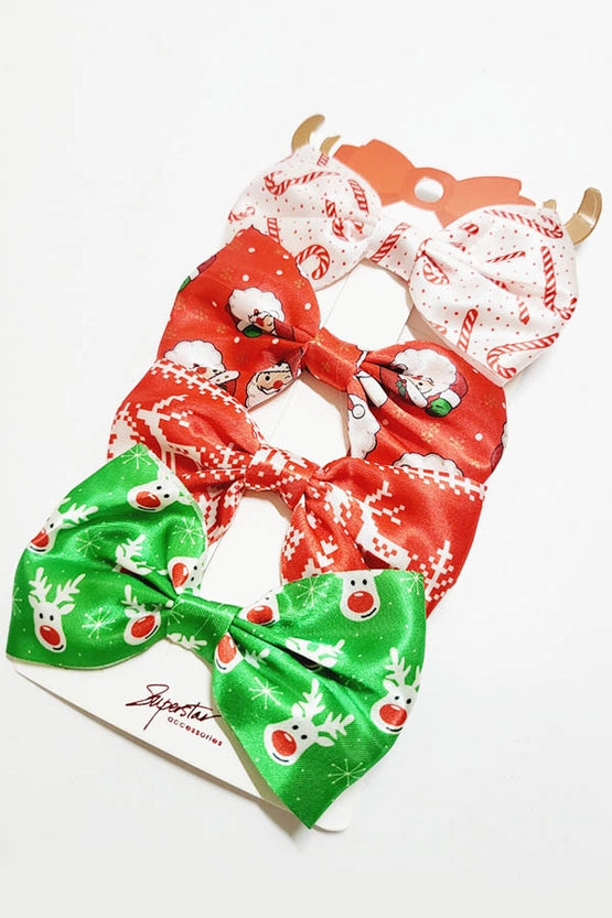 4-piece Christmas Bow Set