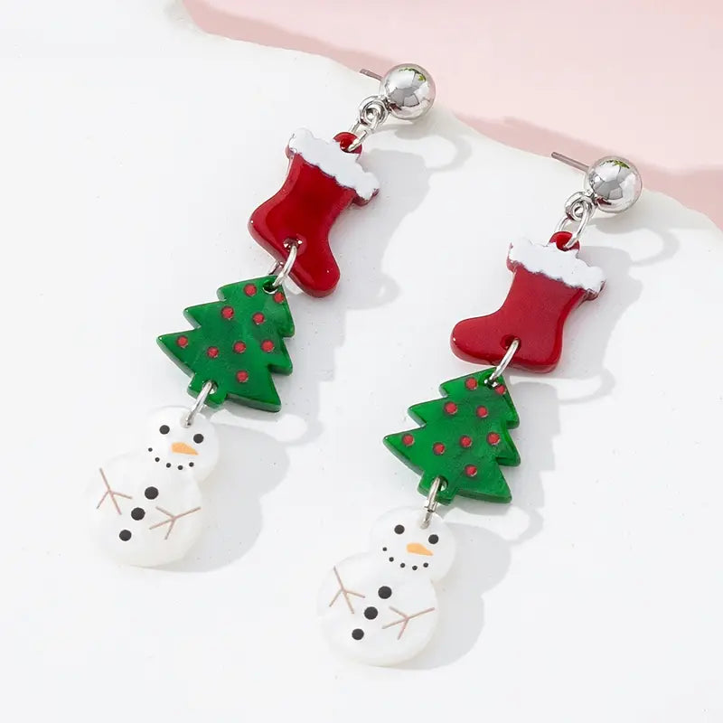 Christmas Acrylic Dangles and Studs