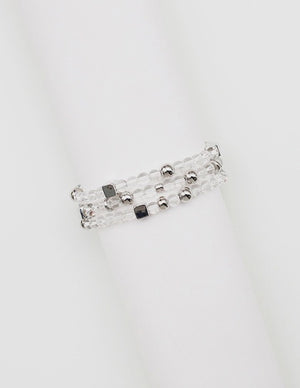Jacob Silver Clear Bracelet