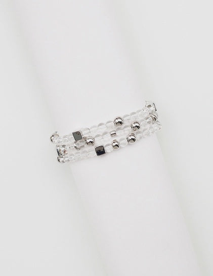Jacob Silver Clear Bracelet