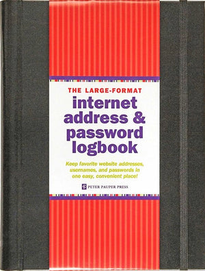 Large Format Internet Address & Password Logbook