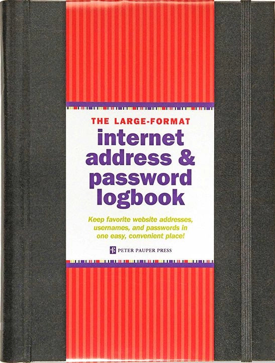 Large Format Internet Address & Password Logbook