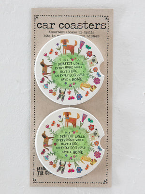 Boho Car Coasters Set of 2