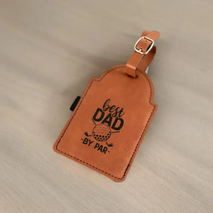 Leatherette Golf Tee Bag Tags