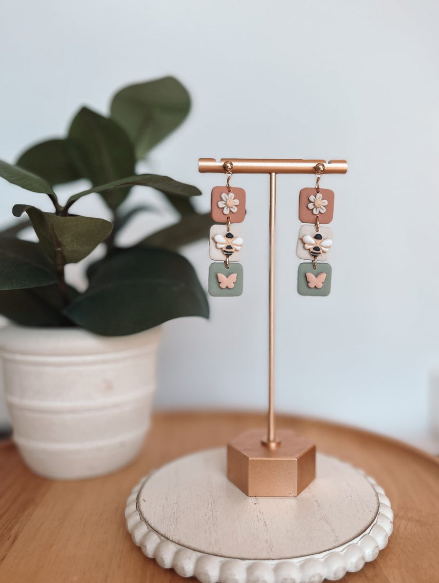 Spring Tiles Triple Dangles