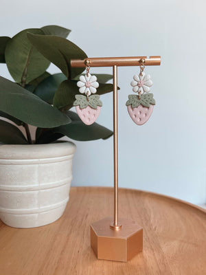 Daisy & Strawberry Dangles