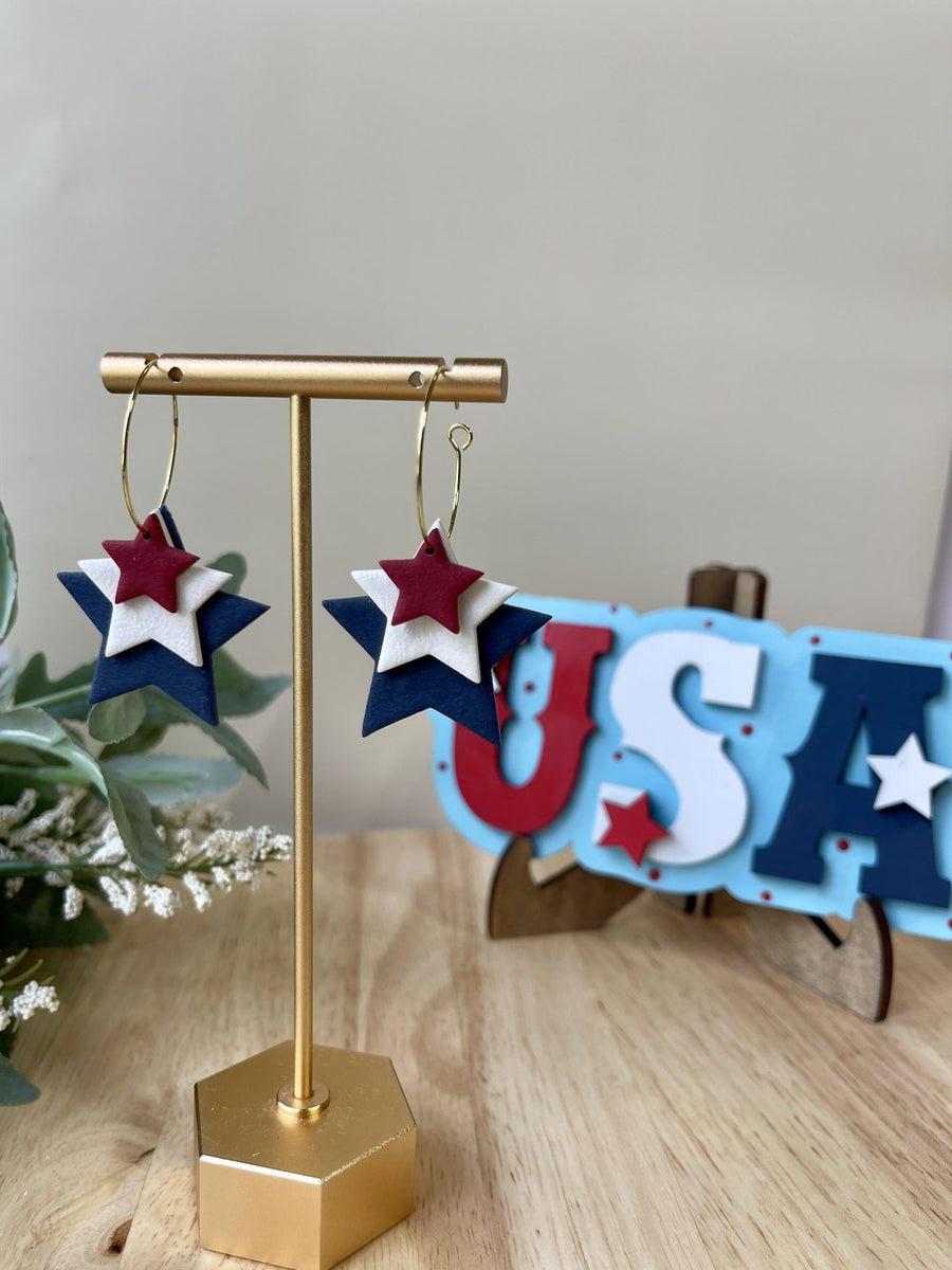 Triple Layer Star Hoops