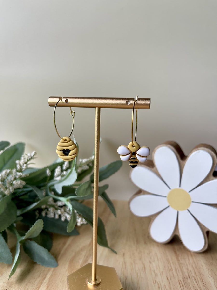 Bee & Hive Hoops