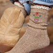 Load image into Gallery viewer, Embroidered Folk Flower Socks
