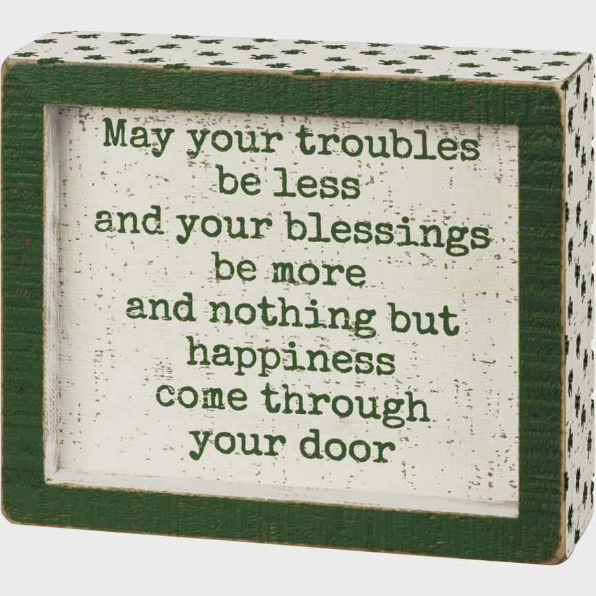 May Your Blessings Be More Box Sign