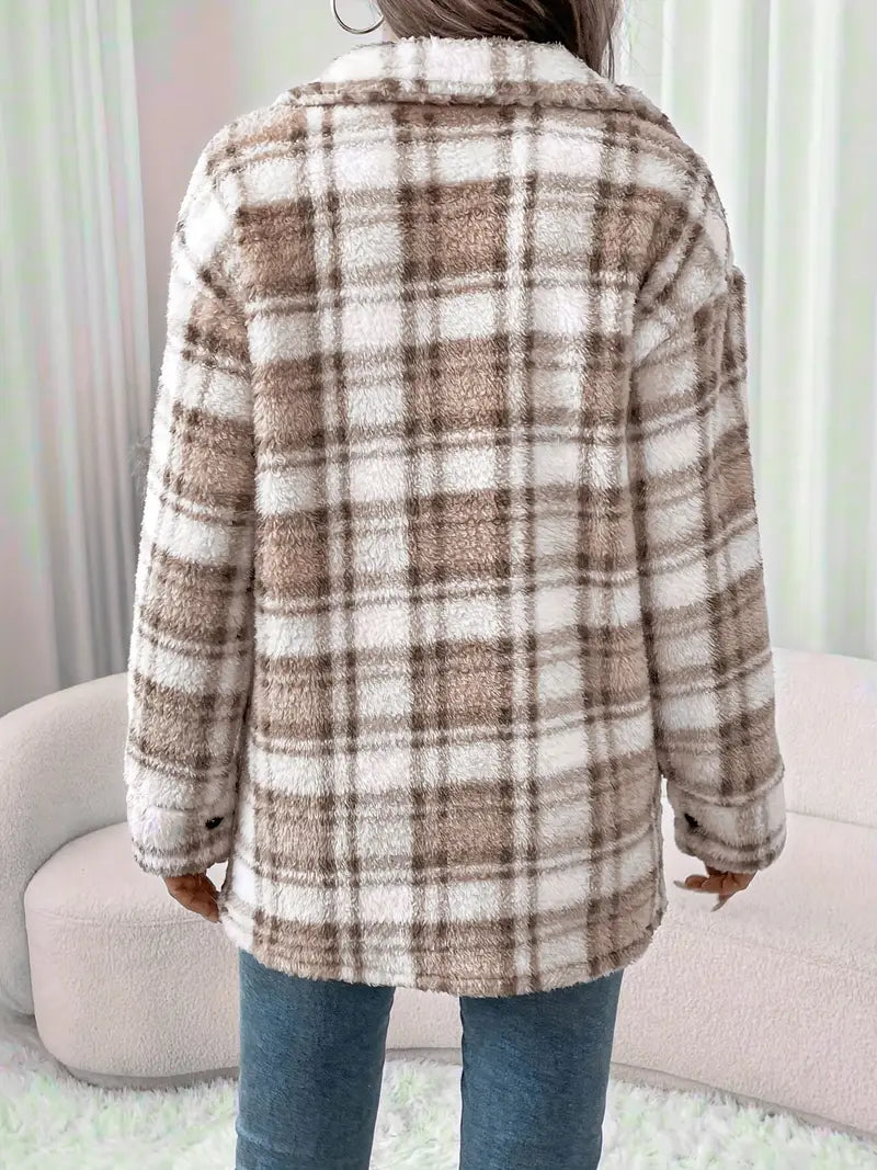 Plaid Teddy Fleece Shacket