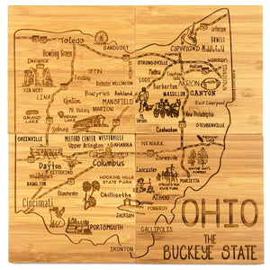 Ohio Puzzle Coaster Set with Case