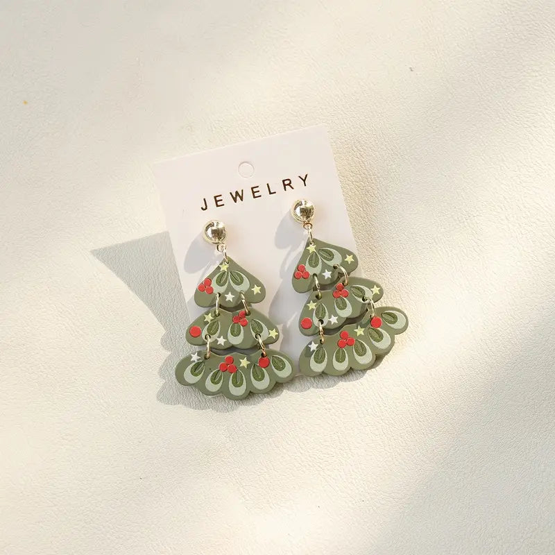 Christmas Acrylic Dangles and Studs