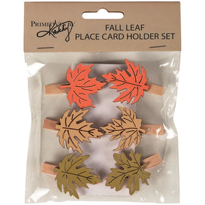 Fall Leaf Place Card Holder Set