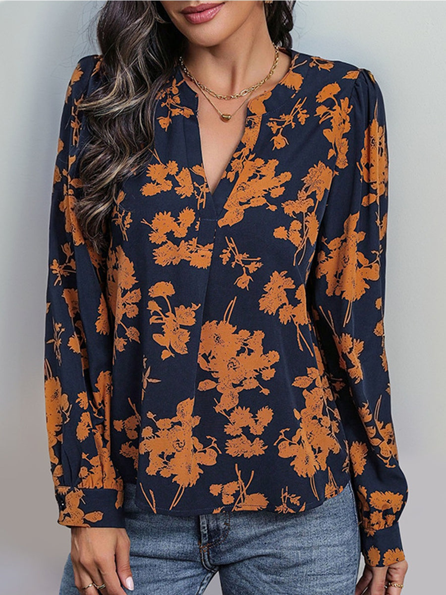 Fall Printed Blouse