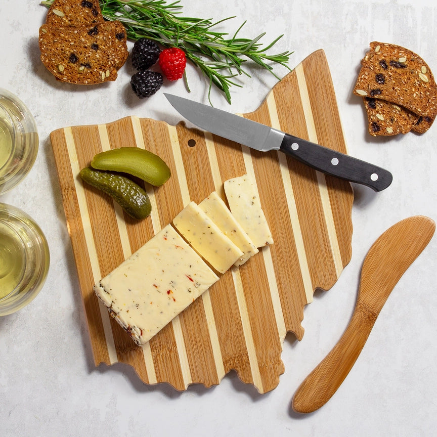 Ohio Shaped Charcuterie Board Set