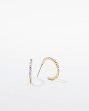 Simplicity Pave Hoop Earrings