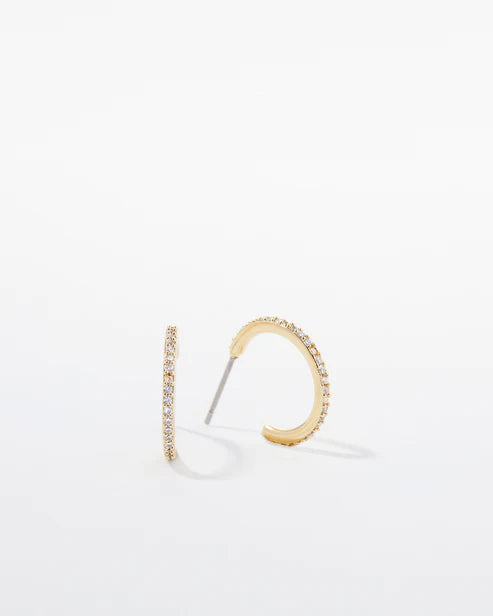 Simplicity Pave Hoop Earrings