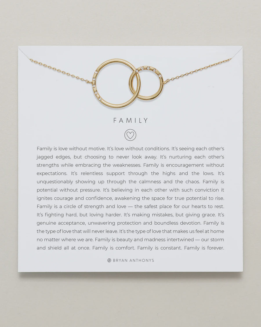 Family Interlocking Circles Necklace