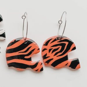 Bengals Helmet Earrings