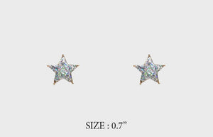 Texas Crystal Star Earrings