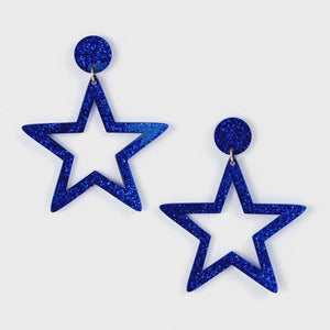 Blue Star Earrings