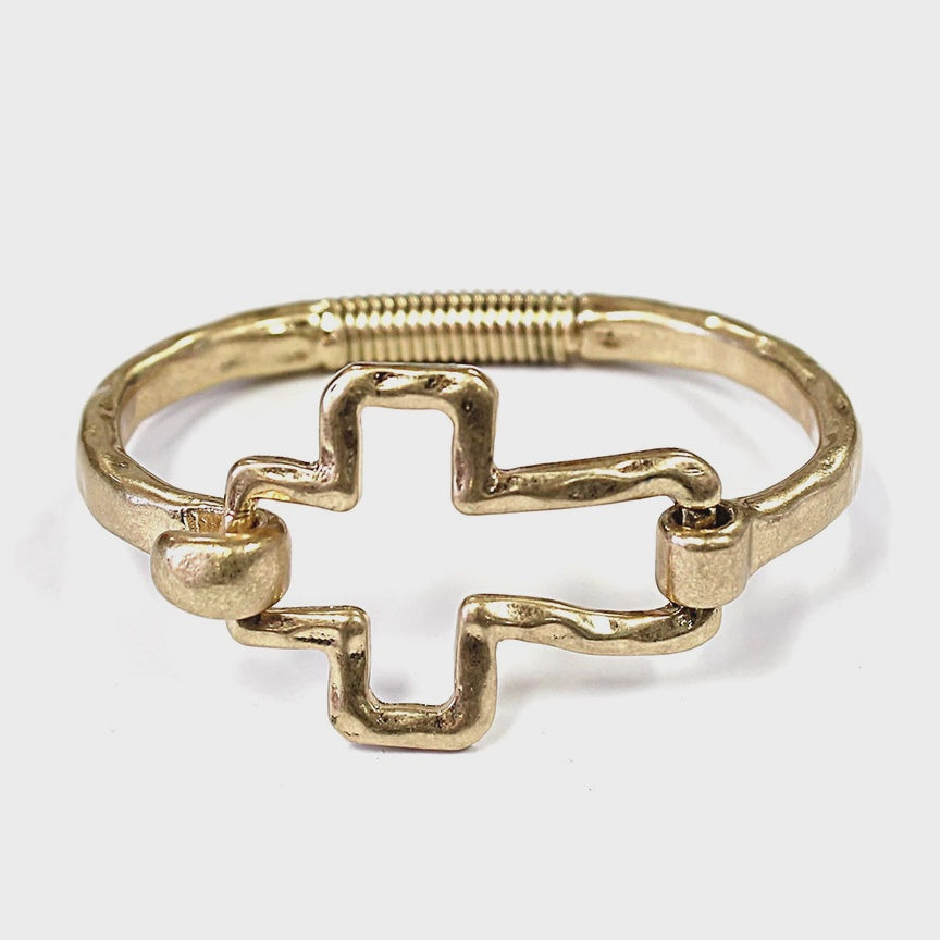 Lucy Gold Cross Bracelet