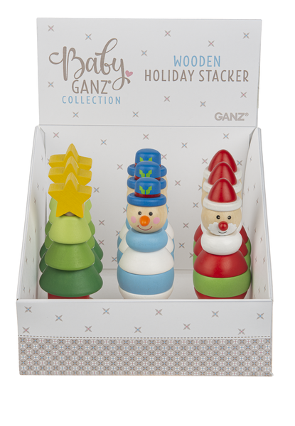 Wooden Holiday Toy Stacker