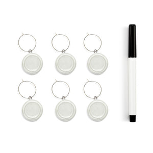 WRITE ON Message Wine Charms