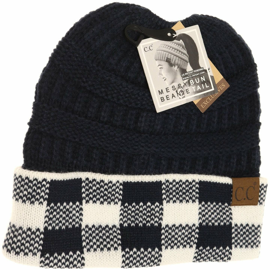 Buffalo Check Beanie Tail