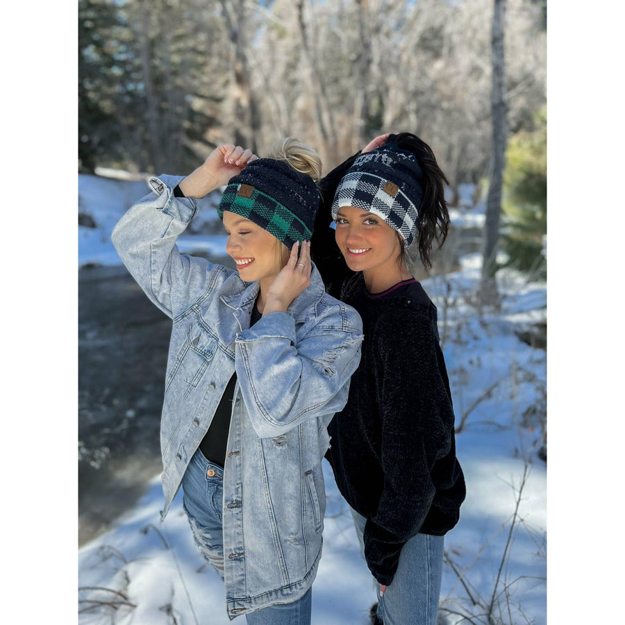 Buffalo Check Beanie Tail