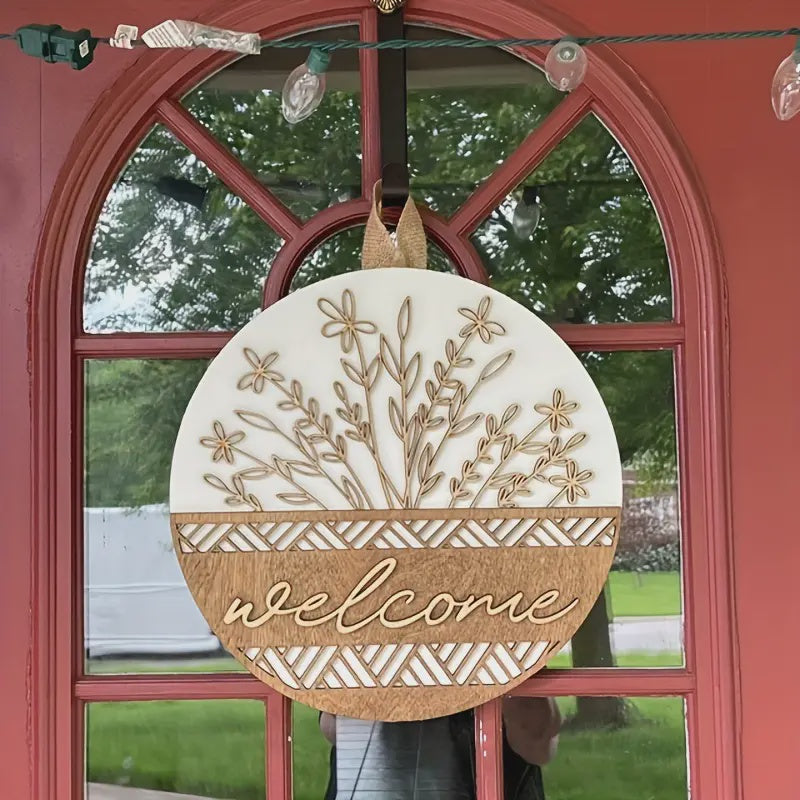 Wood Welcome Door Sign
