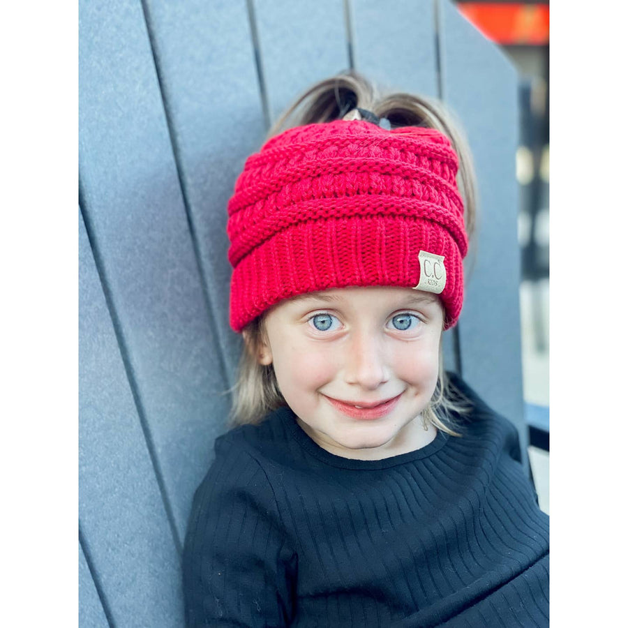 Kids Solid Classic Cc Beanie Tail