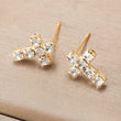 Load image into Gallery viewer, Rhinestone Cross Earrings
