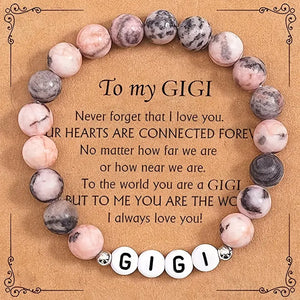 Mom, GiGi, Grandma Stone Beaded Bracelets