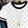 Load image into Gallery viewer, Polka Dot Ringer T-Shirt
