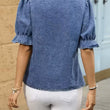 Load image into Gallery viewer, Ruffle Cuff Denim Shirt
