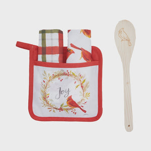 Joy Cardinal Pot  Holder Set