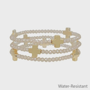 Pink Cross Bracelet