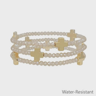 Pink Cross Bracelet