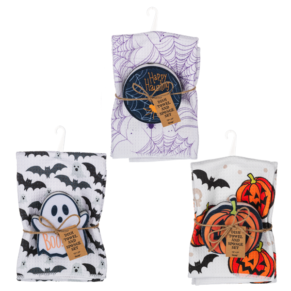 Halloween Towel and Sponge Sets