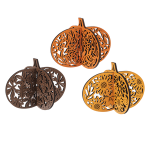 Laser Cut Pumpkin Figurines