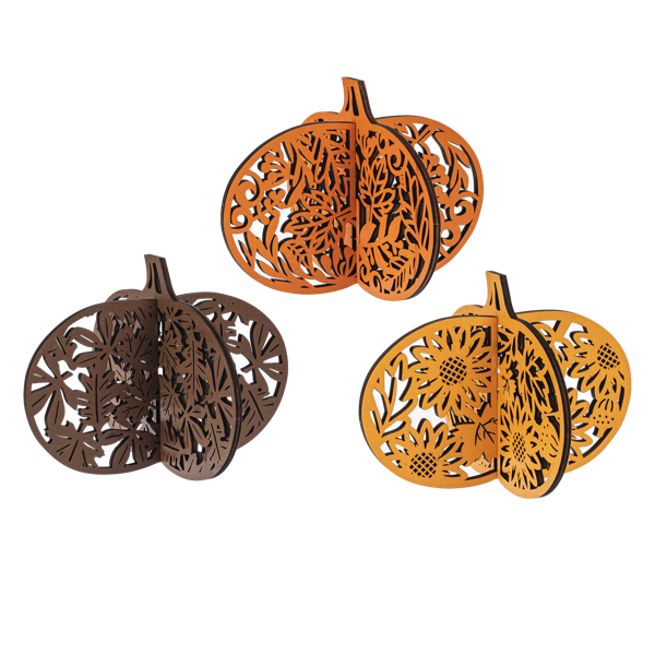 Laser Cut Pumpkin Figurines