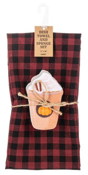 Fall Tea Towel & Sponge Set